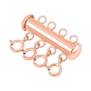 Halskette Verschluss in ros&eacute;vergoldetem 925 Silber