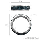 Blauer Diamant Eternity-Spinning-Bandring in Silber image number 5