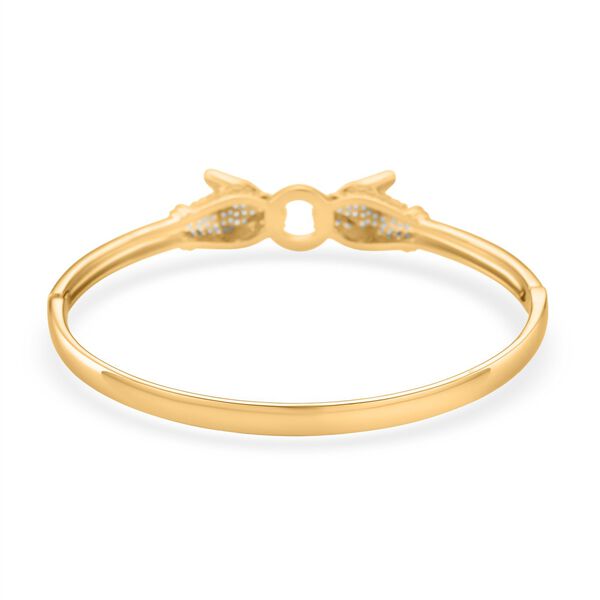 DESIGNER INSPIRIERT - Grüner Zirkonia, Weißer Zirkonia Armreif ca. 19 cm Nickelfreies Messing 0.80 ct image number 5