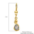 Natürliche, äthiopische Opal Ohrringe, 925 Silber vergoldet, ca. 0.81 ct image number 5
