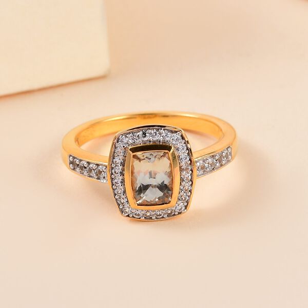 AAA Turkizit und Zirkon-Ring - 1,54 ct. image number 2