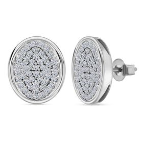 LUXURIANT DIAMOND - Lab Grown Diamant SI-GH SGL zertifiziert Ohrringe 925 Silber rhodiniert ca. 1,00 ct.