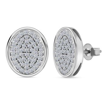 LUXURIANT SGL zertifizierte SI-GH Labor Diamant Ohrringe, 925 Silber rhodiniert - 1 ct.