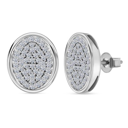 LUXURIANT DIAMOND- SGL zertifizierte SI-GH Labor Diamant Ohrringe, 925 Silber rhodiniert - 1 ct. image number 0