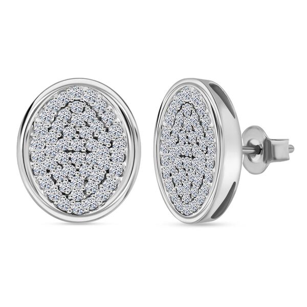 LUXURIANT SGL zertifizierte SI-GH Labor Diamant Ohrringe, 925 Silber rhodiniert - 1 ct.