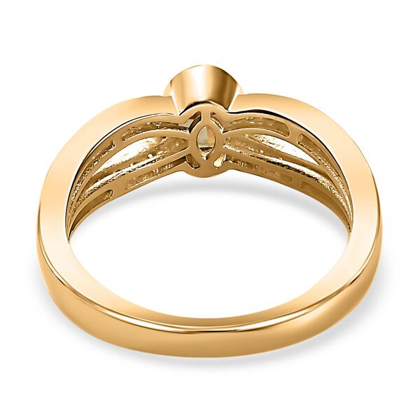 Natürlicher, goldener Tansanit und Zirkon-Ring - 0,87 ct. image number 6