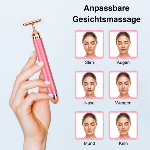 4-in-1 Gesichtsroller-Massager, Ros&eacute;gold image number 4