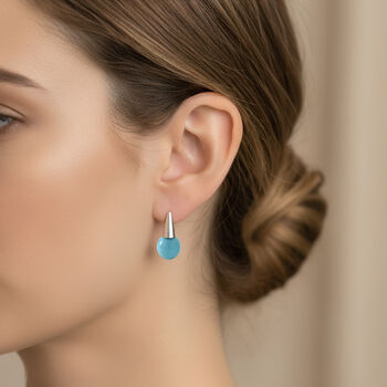 Sleeping Beauty Farbe Muschelkernperle Ohrringe