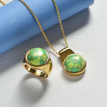 EverTrue AAA gr&uuml;nes T&uuml;rkis Schmuckset - 30 ct.