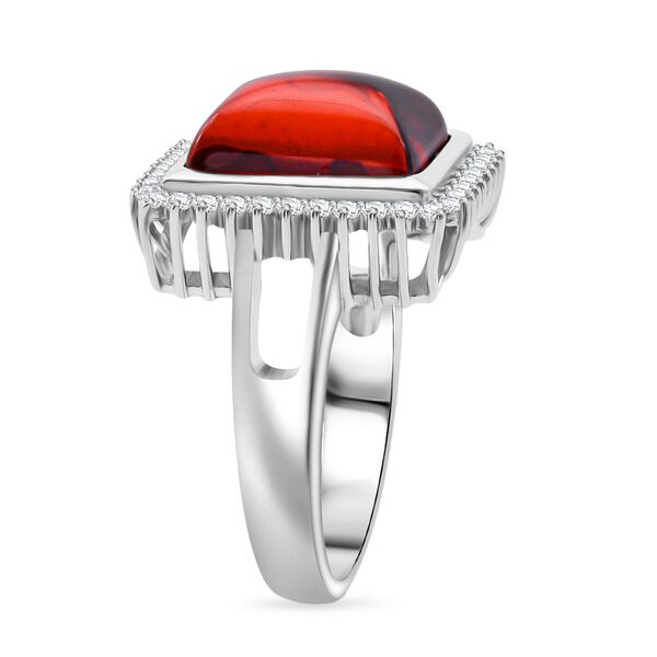 Lustro Stella Roter Zirkonia, Wei&szlig;er Zirkonia Ring 925 Silber rhodiniert (Gr&ouml;&szlig;e 17.00) image number 4