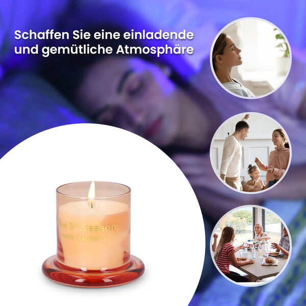 The 5th Season: Duftkerze Becher mit Glasdeckel, Orange image number 3