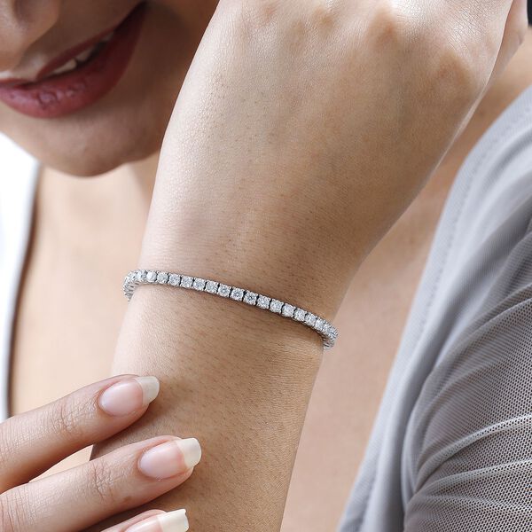 EF Moissanit Armband ca. 19 cm 925 Silber platiniert ca. 5,78 ct. image number 5