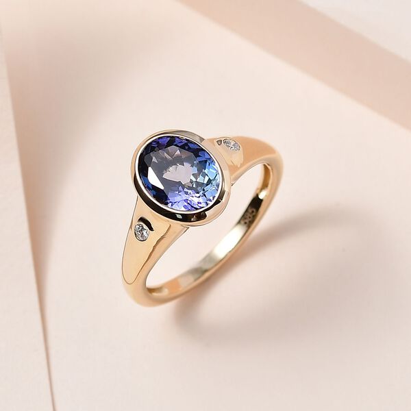 AAA Pfau Tansanit und Diamant Ring - 2,60 ct. image number 8