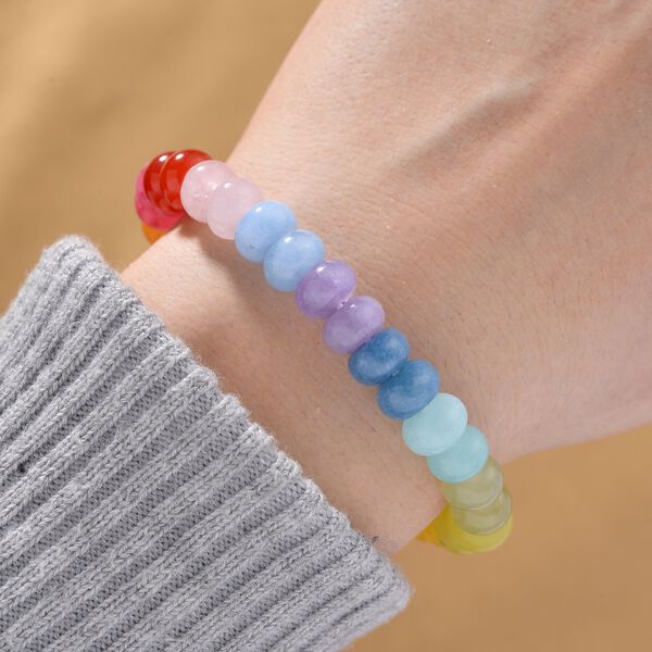 Mehrfarbiges Quarzit  17+5cm Armband - 80 ct. image number 2