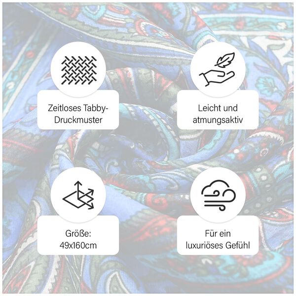 Luxuri&ouml;ser Schal aus Seide, himmelblau image number 5