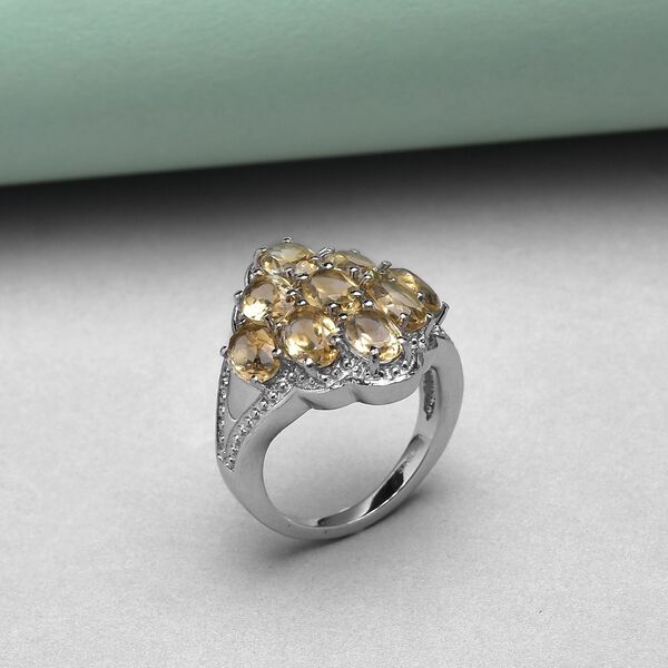 Citrin-Ring, (Gr&ouml;&szlig;e 16.00) Edelstahl, ca. 4,09 ct image number 2