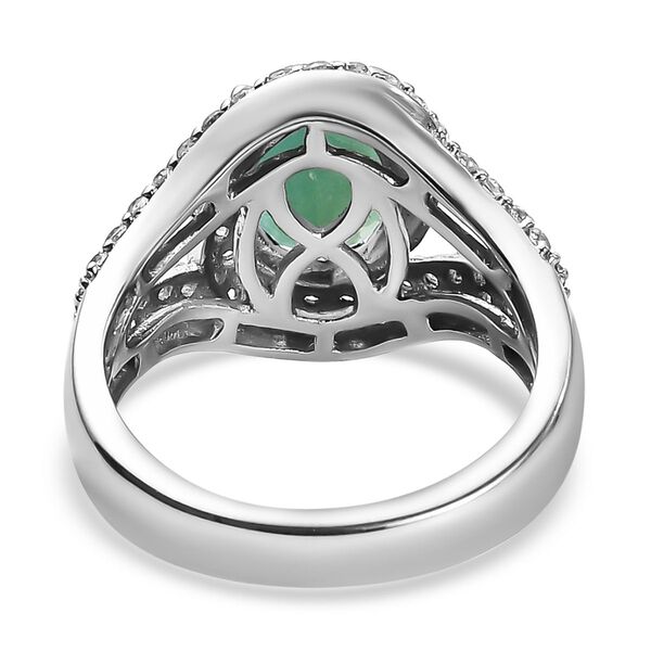 AA Grandidierit und Zirkon Halo Ring in Silber image number 6