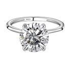 Weißer Kristall-Ring, 925 Silber (Größe 16.00)