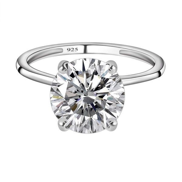 Wei&szlig;er Kristall-Ring, 925 Silber