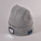 Vielseitige Strickmütze mit Bluetooth und eingebautem LED-Licht, 21x28cm, grau image number 1