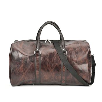 Stylische Weekender - Vielseitige Tasche, Ma&szlig;e 50x26x28cm, Kaffee