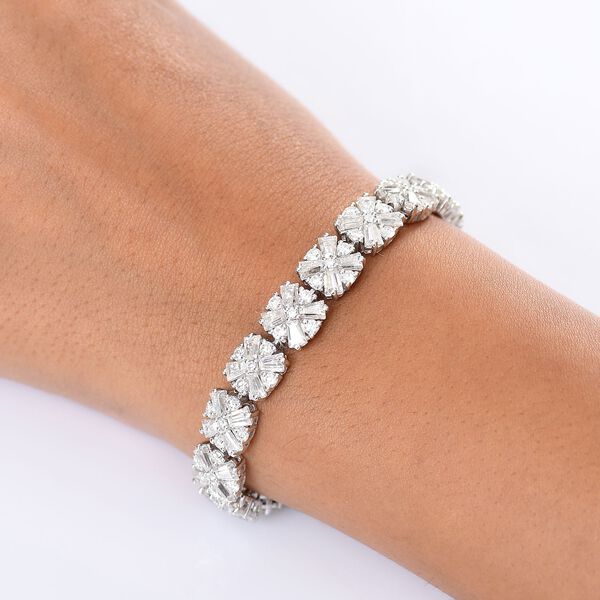 D'Joy Moissanit Armband ca. 19 cm 925 Silber rhodiniert ca. 17,12 ct. image number 3