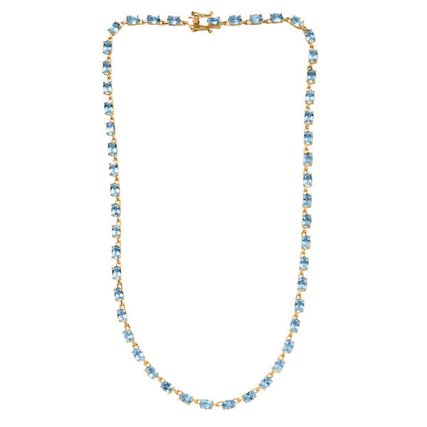 EVER TRUE Himmelblauer Topas Halskette ca. 45 cm Nickelfreies Messing ca. 26.56 ct image number 3