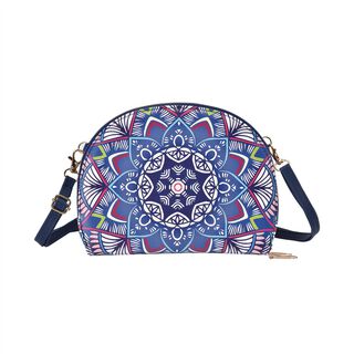 Umhängetasche mit Multi-Fächern und RFID-Schutz, Größe 21x16,5x4,5 cm, Mandala