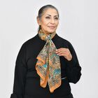 Geschmeidiger Luxuriöser 100% Seiden-Schal, 50 x 160 cm, orange