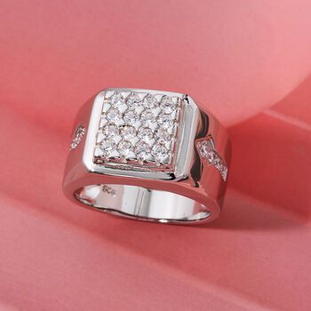 Lustro Stella wei&szlig;er Zirkonia Herrenring