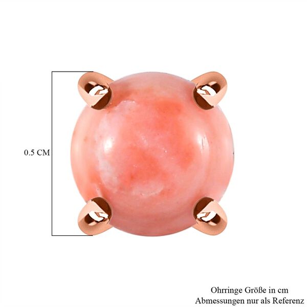 Oregon Sonnenaufgang Pfirsich Opal Ohrringe, 925 Silber ros&eacute;vergoldet, ca. 0.77 ct image number 5