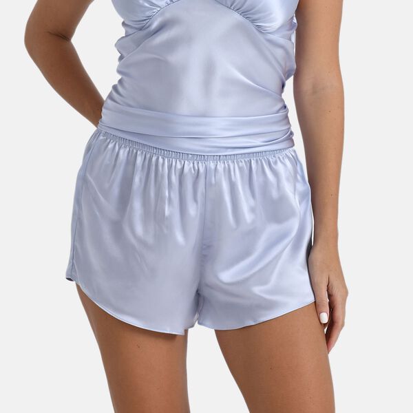 LA MAREY Seidenshorts aus Maulbeerseide, Blau, S image number 0