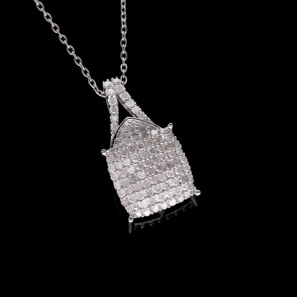 Diamant Anhänger mit 45cm Kette - 0,50 ct. image number 1