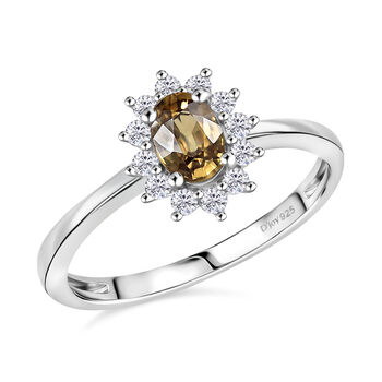 D'Joy gelber und wei&szlig;er Zirkon Ring - 1,04 ct.