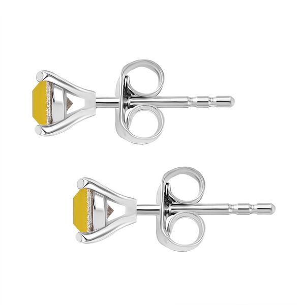 J Francis gefertigt mit SWAROVSKI Gelber Opal Swarovski Kristall Ohrringe 925 Silber image number 4