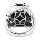 Elite Schungit und schwarzer Spinell-Ring, 925 Silber platiniert  ca. 8,44 ct image number 4