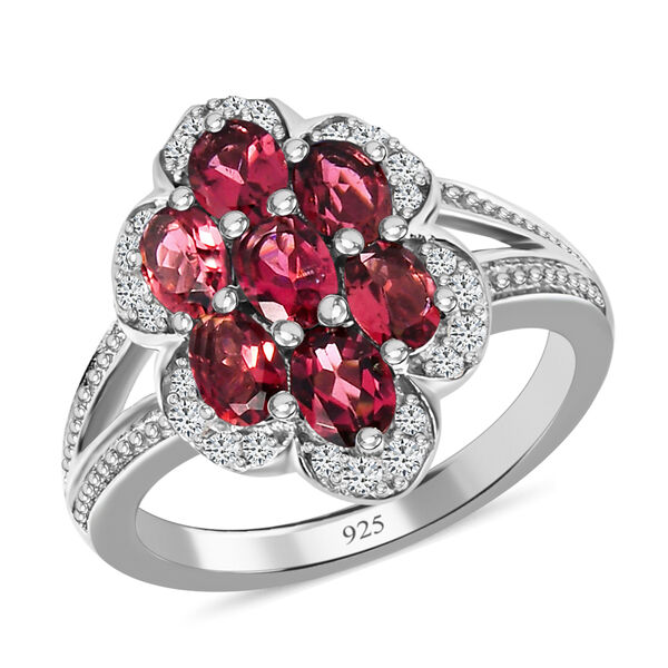 Rubellit und Zirkon Ring - 1,49 ct. image number 4