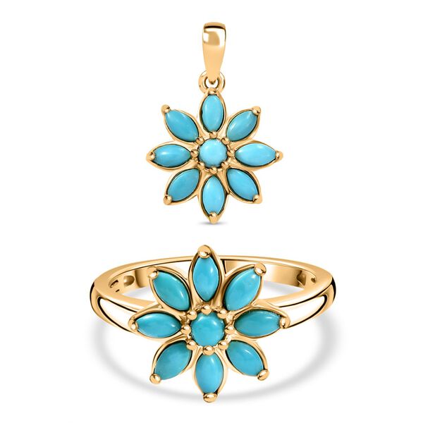 Sleeping Beauty Türkis Schmuckset - 1,52 ct. image number 0