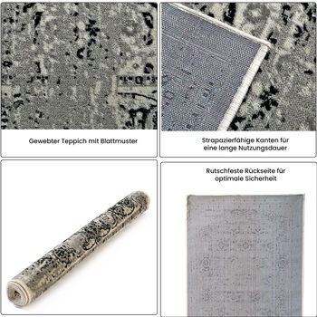 Gewebter Teppich, 91x152cm, Cr&egrave;me