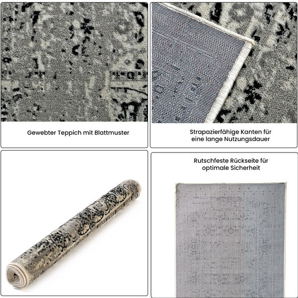 Gewebter Teppich, 91x152cm, Crème image number 3