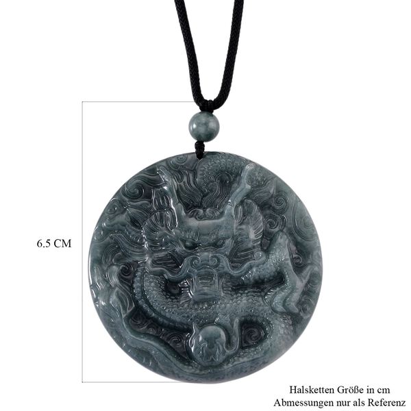 Flexible, nat&uuml;rliche Olmek Jadeit Halskette, Drachen - 235 ct. image number 7