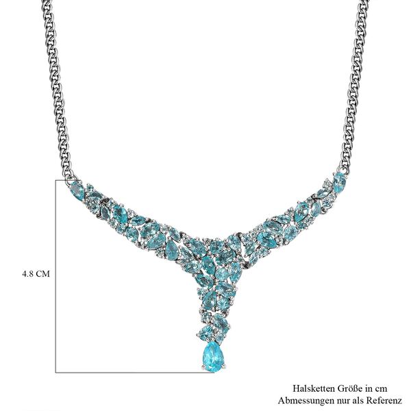 Paraiba-Apatit Collier, ca. 45 cm, 925 Silber platiniert ca. 7.46 ct image number 7