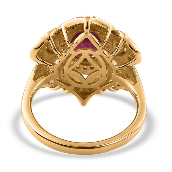 Afrikanischer Rubin und Chromdiopsid Ring, ca. 3.49 ct image number 6