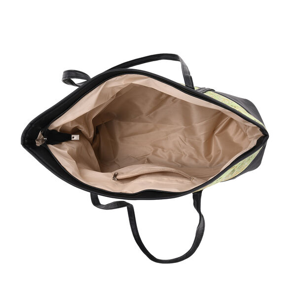 Große Tragetasche mit Libellenmuster, 48×29×14 cm, Grün image number 4