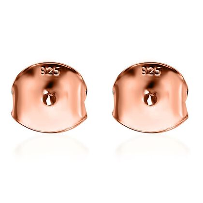 2er Set - Ohrsteckerverschl&uuml;sse, 925 Silber 750 ros&eacute;vergoldet