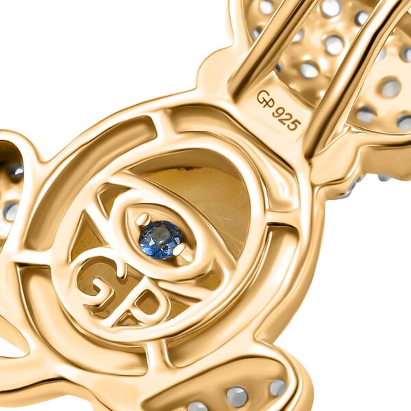 GP Trionfo Kollektion - Goldener Rutil Quarz, Zirkon und Kanchanaburi blauer Saphir Anhänger mit 50cm Kette - 4,41 ct. image number 7