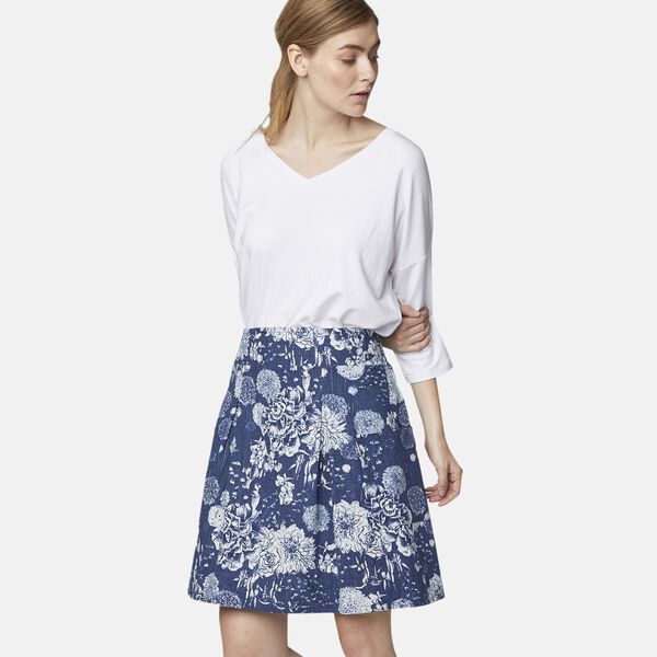 Bambus V-Ausschnitt T-Shirt, Gr&ouml;&szlig;e 42, Wei&szlig;