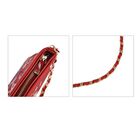 Luxury Edition: Seidenbrokat Handtasche mit Echtem Leder und Satin Geschenbox, RFID, Rot image number 4