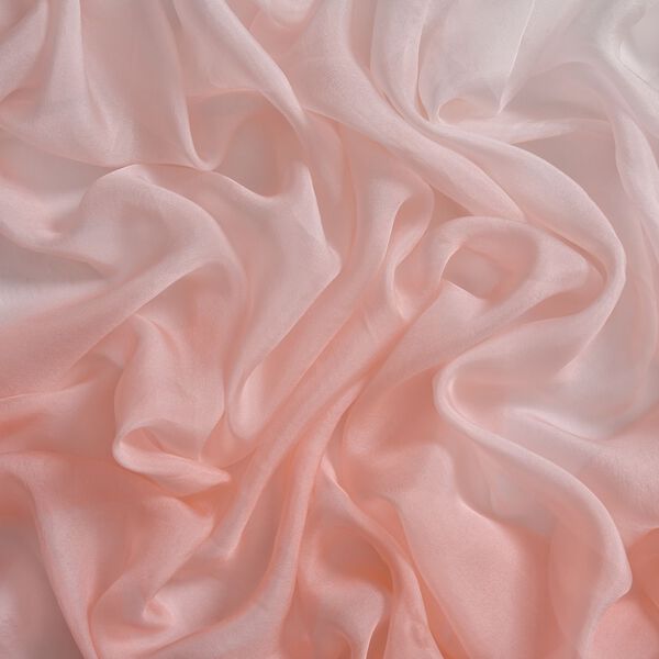 LA MAREY Ombre Chiffon Seiden Schal, Weiß image number 6