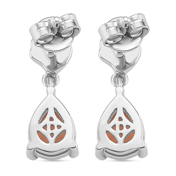 D'Joy Nat&uuml;rlicher Rosa K&ouml;nigsmuschel Perle (8x6 mm) Ohrringe 925 Silber rhodiniert image number 5